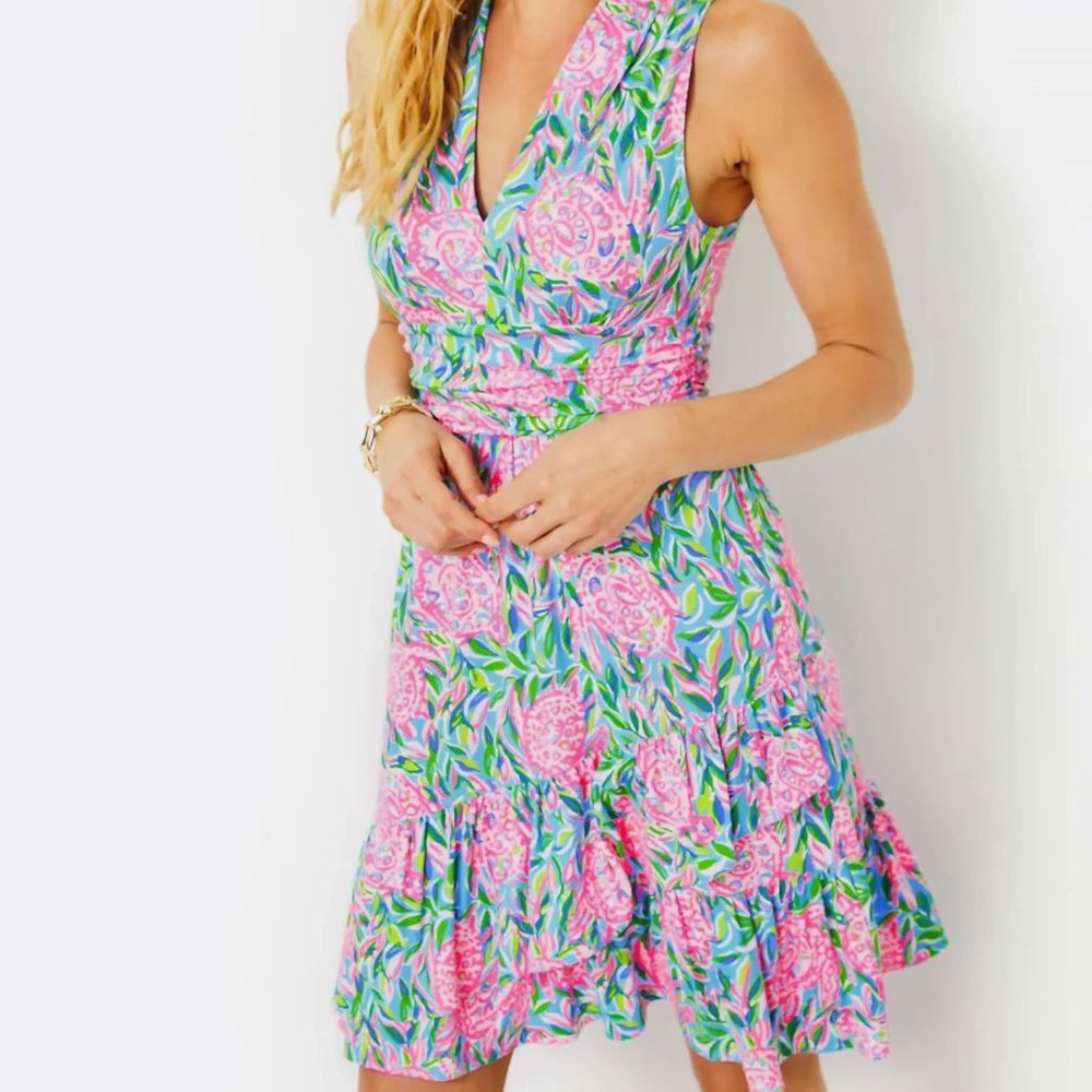 🐢 Lilly Pulitzer Rare Annalise V-neck Dress 🐢